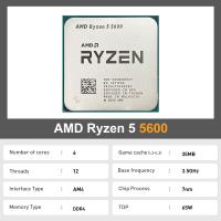 AMD AM4 RYZEN 5 5600  3.5GHz 4.4GHz 35Mb TRAY+FAN